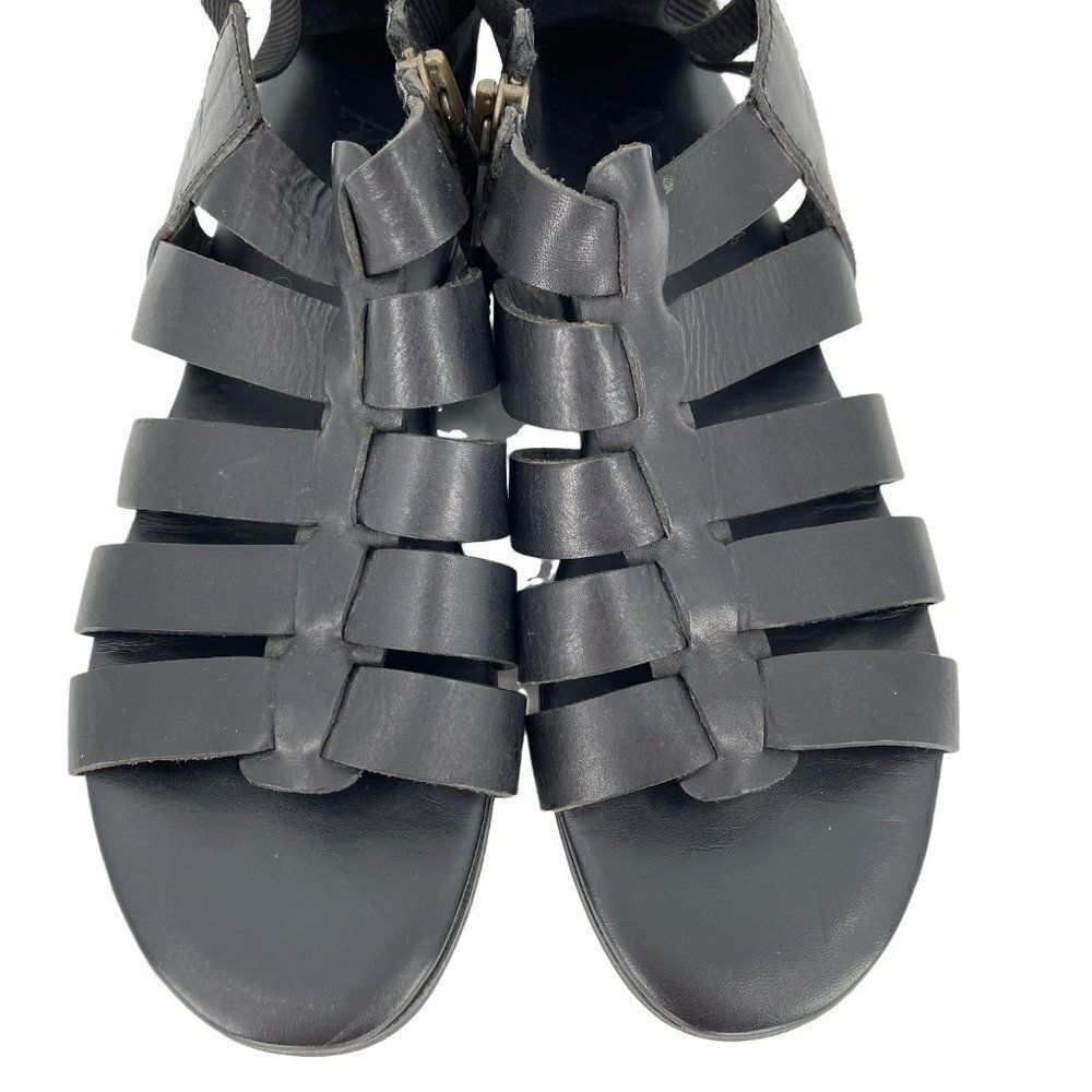 Acne Studios Tour Low Black Leather Greek Cushioned Sandals Men EU 42 US 9‎ - Picture 2 of 12